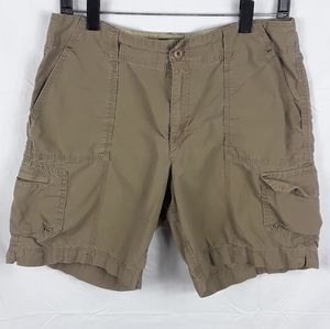 Eddie Bauer cargo Hiking shorts green Size 8